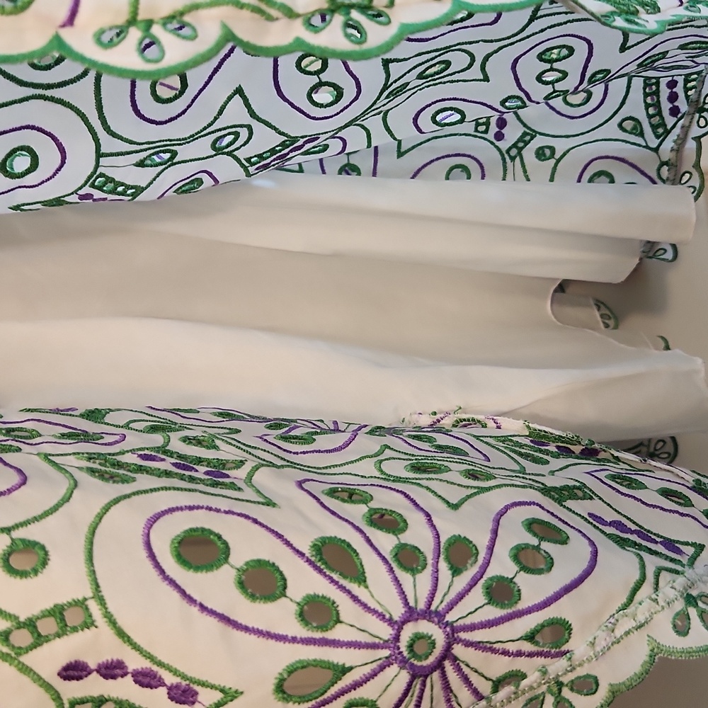 Charo Ruiz Ibiza Nina Short Dress Green and Purple Embroidered - Picture 5 of 13